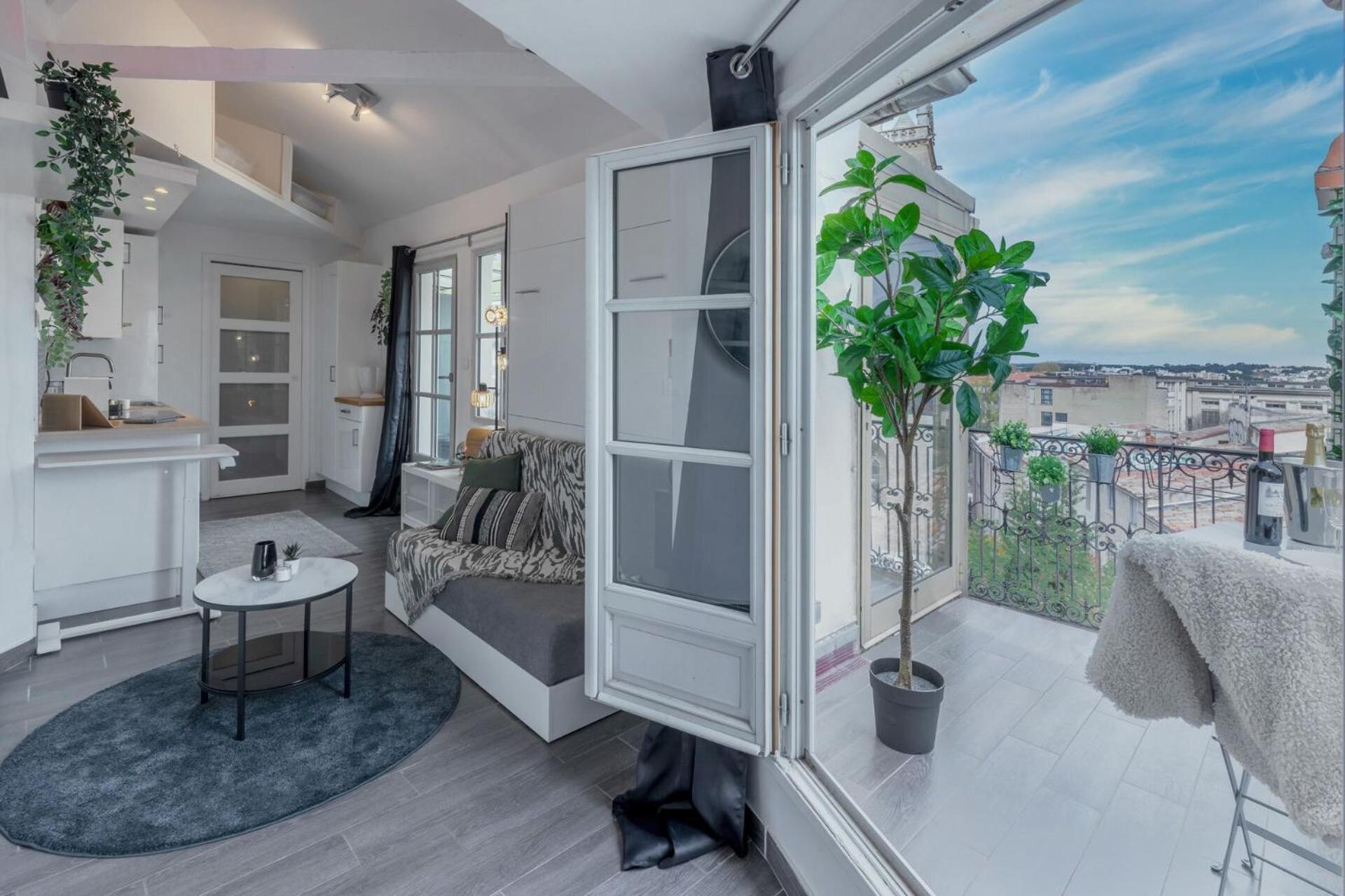 Ferienwohnung La Terrasse, Vue Sur Les Toits De Montpellier Exterior foto
